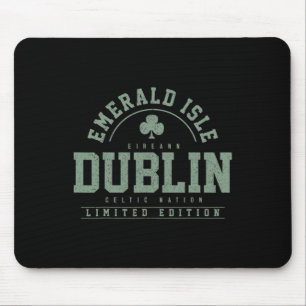 Dublin Ireland Clover Leaf Irish St. Patricks Day Mouse Mat