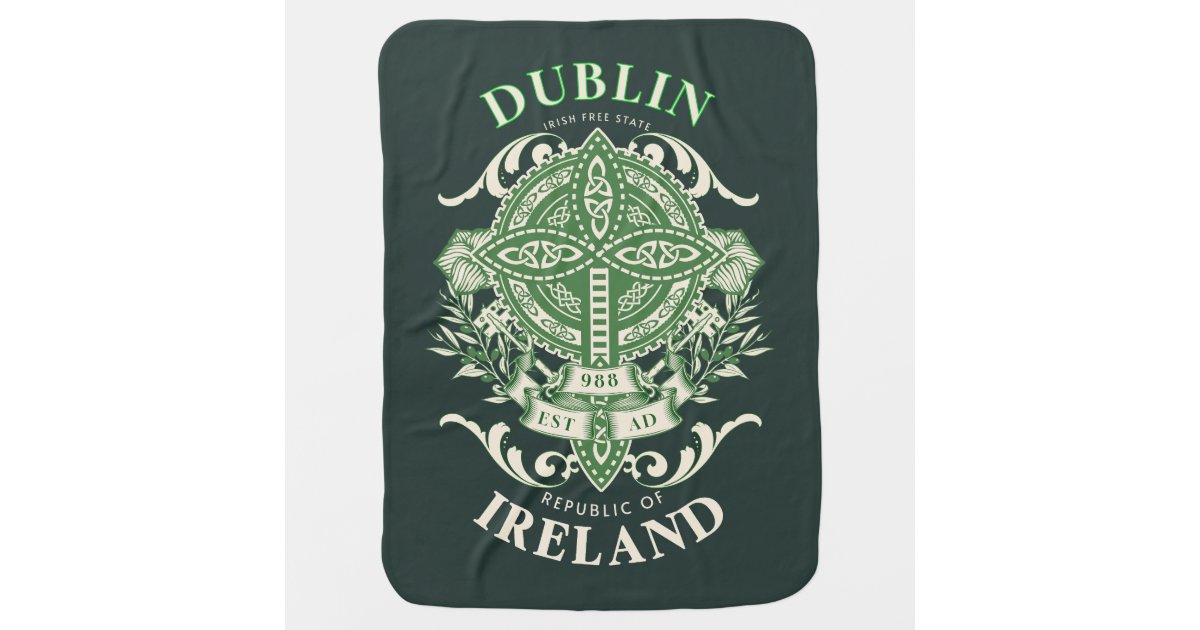 Dublin Ireland Irish Celtic Cross Baby Blanket Zazzle