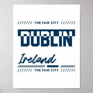 Dublin Ireland Modern Typography City Design Poster