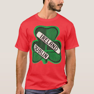 Dublin Ireland Vintage Travel Souvenir Clover T-Shirt