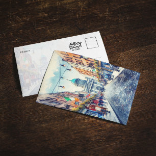 Dublin Ireland Watercolor Postcard