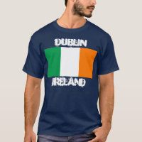 Dublin, Ireland with Irish flag