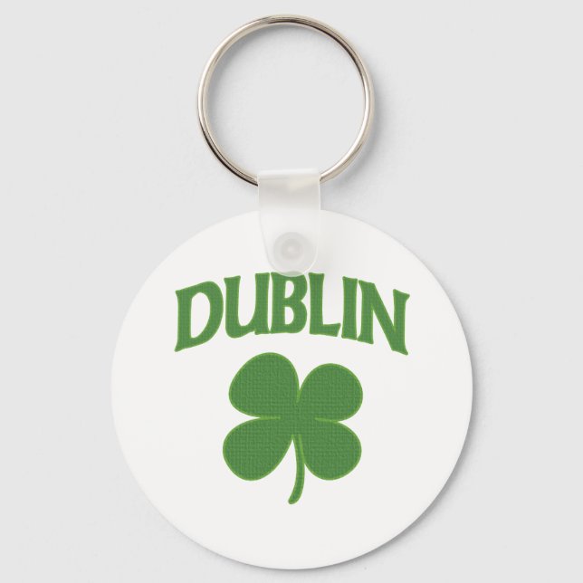 Dublin Irish Shamrock Key Ring (Front)