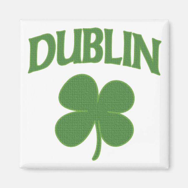 Dublin Irish Shamrock Magnet (Front)