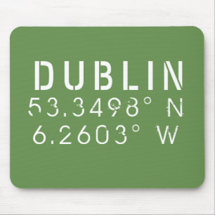Dublin Longitude Latitude Mouse Mat
