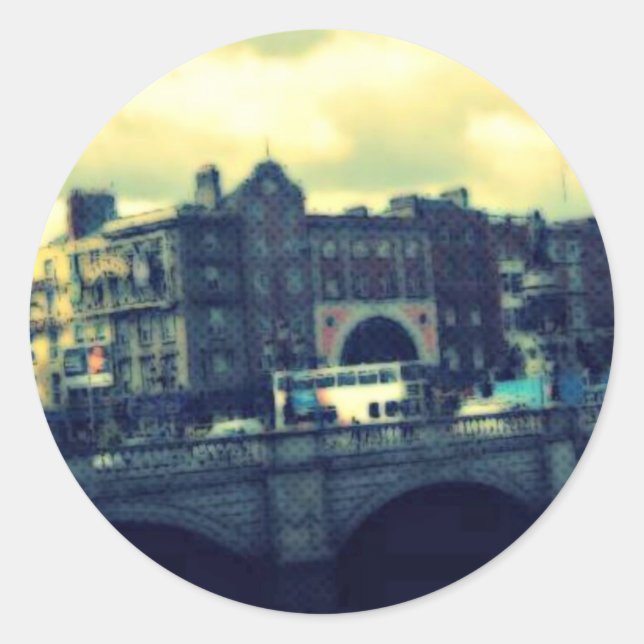 Dublin Pop Art Classic Round Sticker (Front)