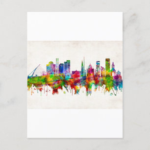 Dublin Republic of Ireland Skyline Invitation Postcard