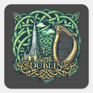 Dublin Republic of Ireland Square Sticker