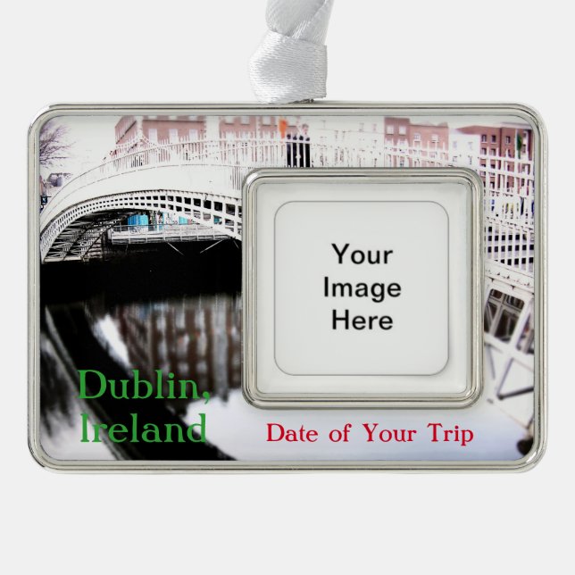 Dublin Travel Christmas Ornament Customisable (Front)
