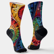 Dubman Does Design:Bright Fibonacci Swirls