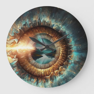 Dubman Does Design: Eye of God, River of Hope Large Clock