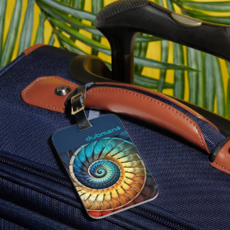 Dubman Does Design: Glowing Fibonacci Spectrum Lug Luggage Tag
