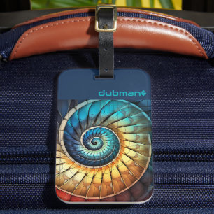 Dubman Does Design: Glowing Fibonacci Spectrum Luggage Tag