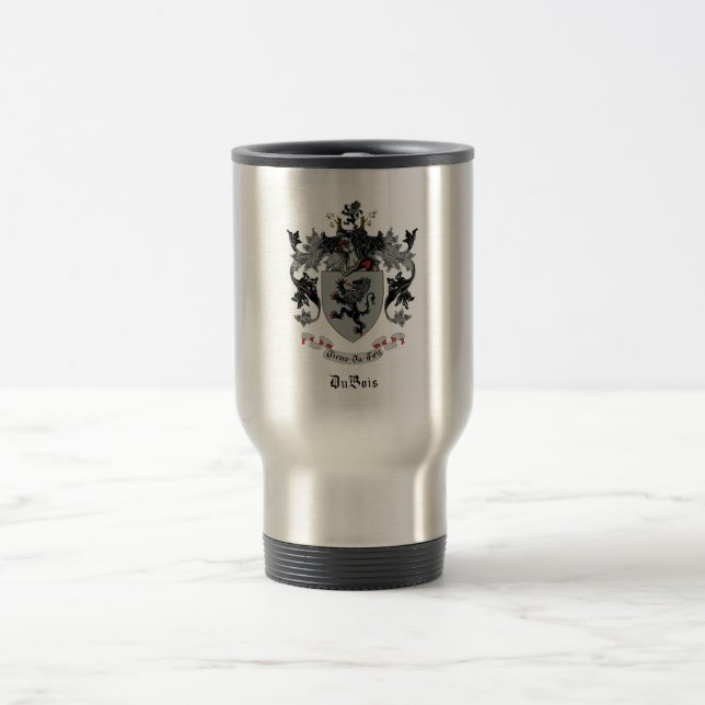 DuBois Family Crest Thermal Travel Mug (Center)