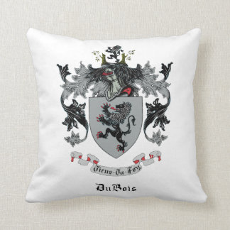 DuBois Family Crest Throw Pillow