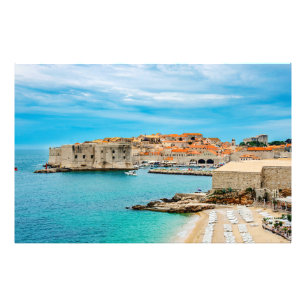 Dubrovnik beach photo print
