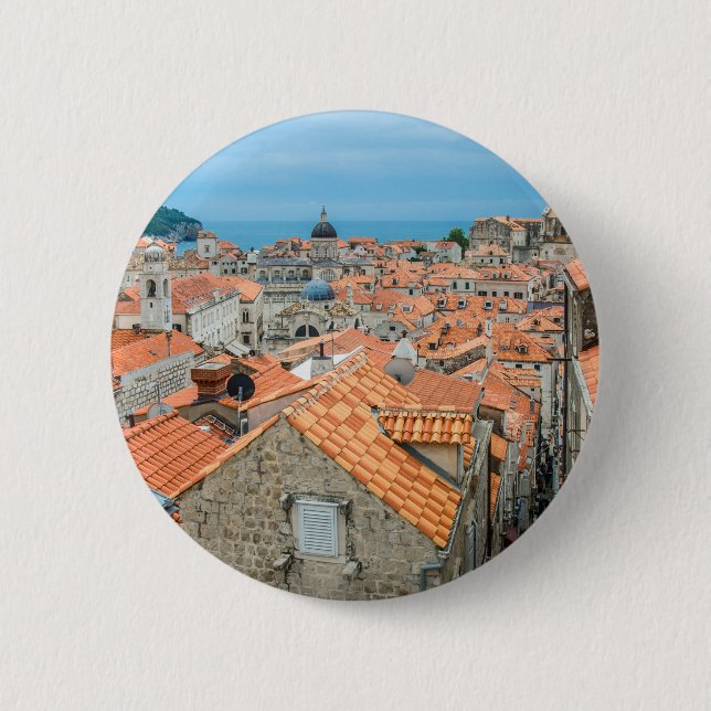 Dubrovnik city center 6 cm round badge (Front)