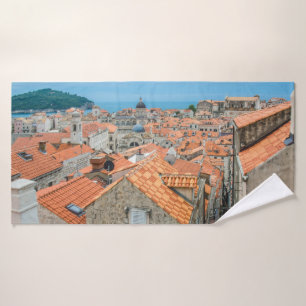 Dubrovnik city center bath towel