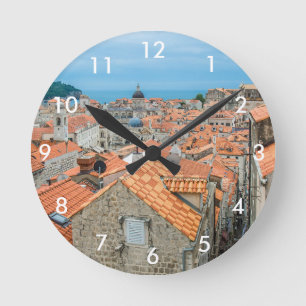Dubrovnik city center round clock