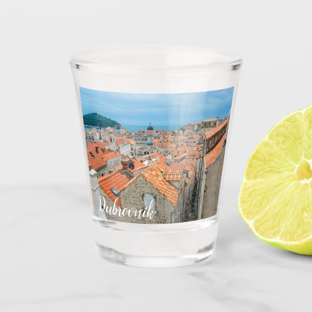 Dubrovnik city center shot glass (Front)
