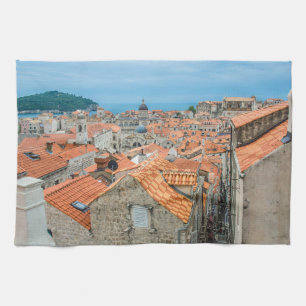 Dubrovnik city center tea towel