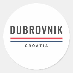 Dubrovnik City Croatia Classic Round Sticker