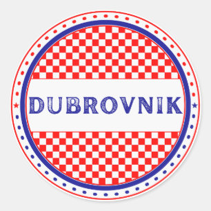 Dubrovnik City Pride Emblem – Croatian Identity Classic Round Sticker