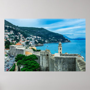 Dubrovnik city wall poster