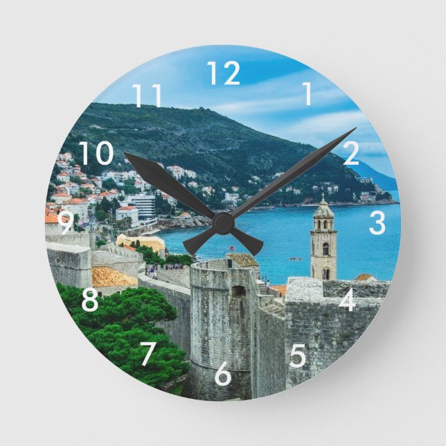 Dubrovnik city wall round clock (Front)