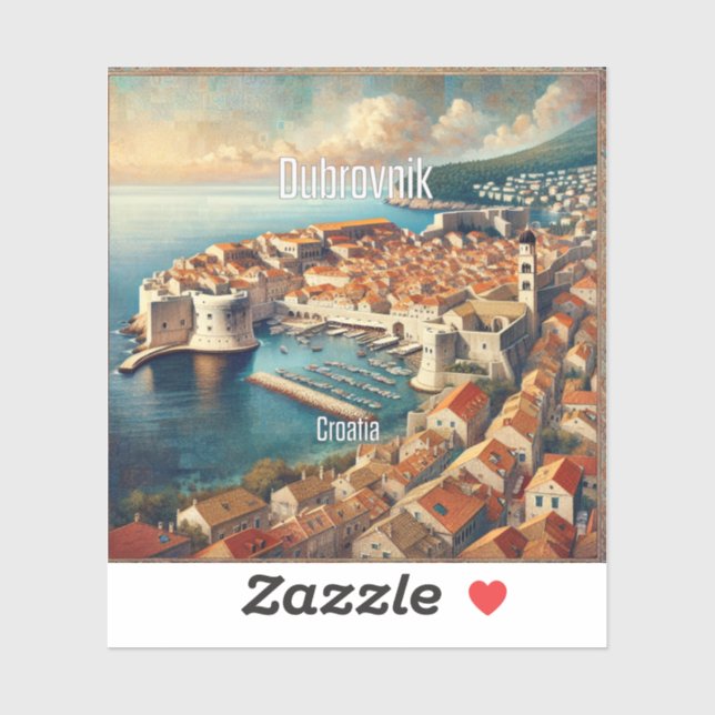Dubrovnik Croatia 3 Inch Vinyl Sticker (Sheet)