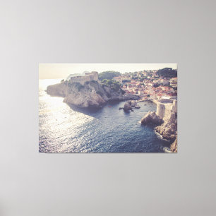 Dubrovnik Croatia at Sunset 60x38 Large Canvas