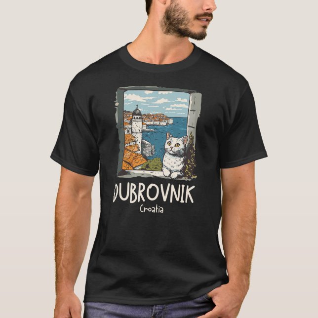 Dubrovnik Croatia Cat  Dubrovnik T-Shirt (Front)