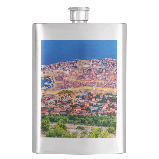 Dubrovnik Croatia Hip Flask (Front)