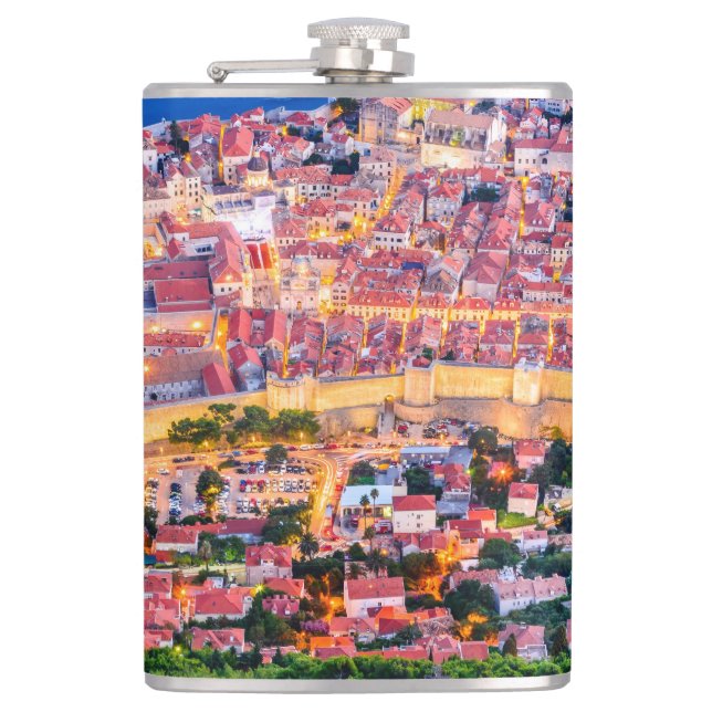 Dubrovnik Croatia Hip Flask (Front)