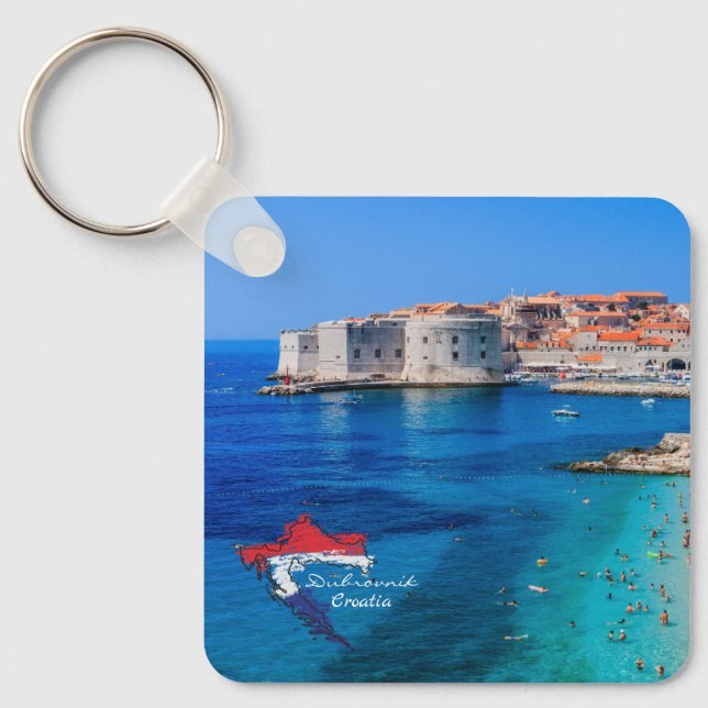 Dubrovnik | Croatia | Hrvatska | Adriatic Sea Key Ring (Front)