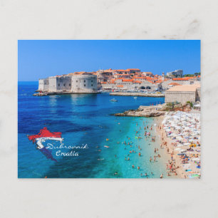 Dubrovnik Croatia Hrvatska Adriatic Sea Postcard