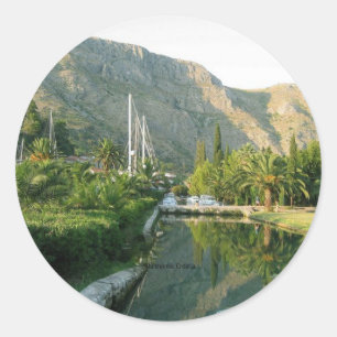 Dubrovnik Croatia landscape Classic Round Sticker
