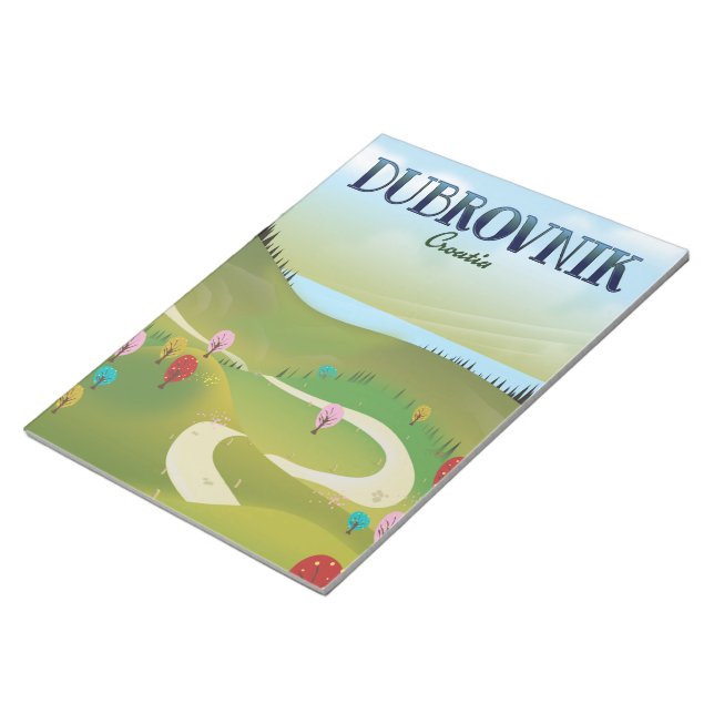 dubrovnik croatia landscape poster. notepad (Angled)