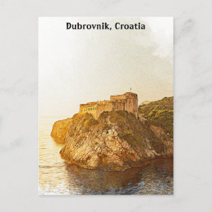 Dubrovnik Croatia Lovrijenac Fortress Postcard
