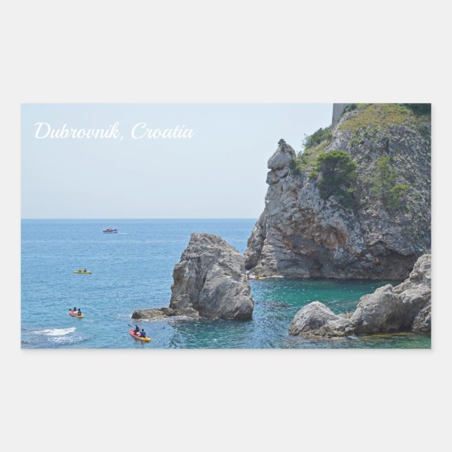 Dubrovnik Croatia Rocks Holiday Rectangular Sticker (Front)