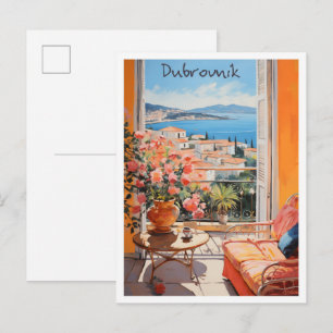 Dubrovnik Croatia Travel Aesthetic Postcard