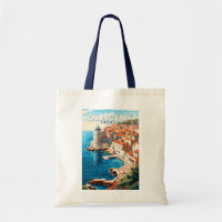 Dubrovnik Croatia Travel Art Vintage
