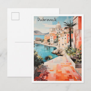 Dubrovnik Croatia Travel Postcard