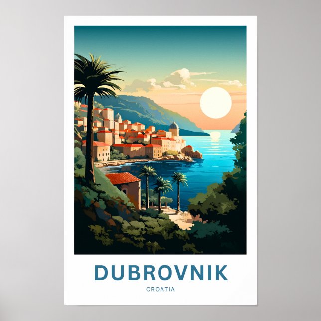 Dubrovnik Croatia Travel Print (Front)