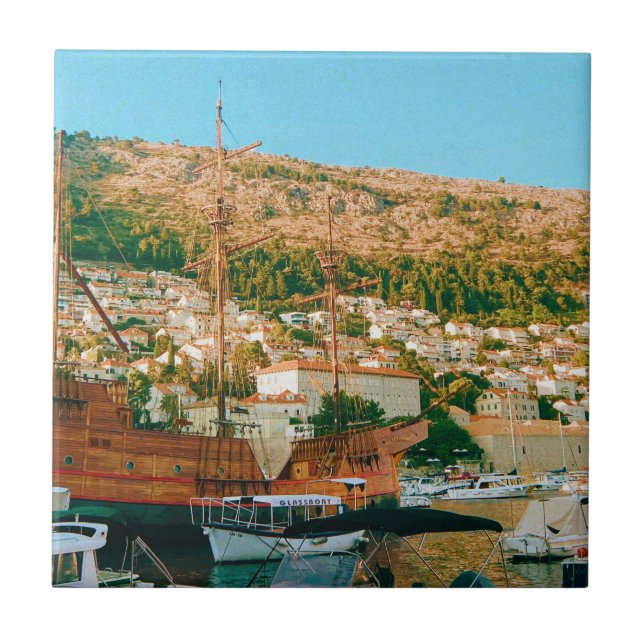 Dubrovnik Croatia Travel Tile (Front)