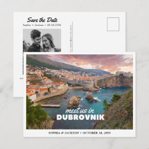 Dubrovnik Croatia Wedding Weekend Save the Date Postcard