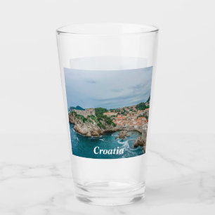 Dubrovnik harbor and city center glass