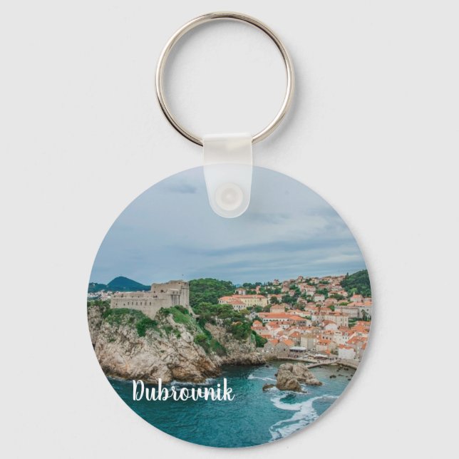 Dubrovnik harbor and city center key ring (Front)