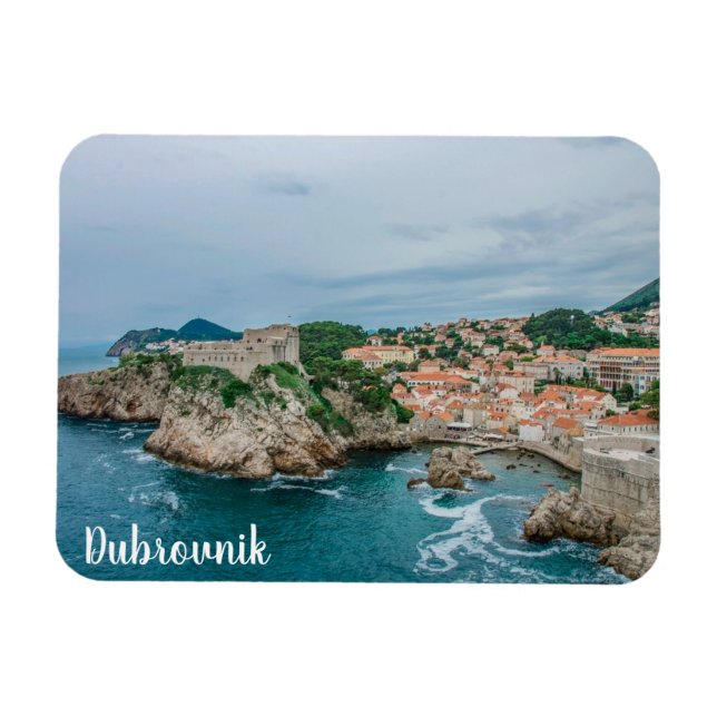 Dubrovnik harbor and city center magnet (Horizontal)