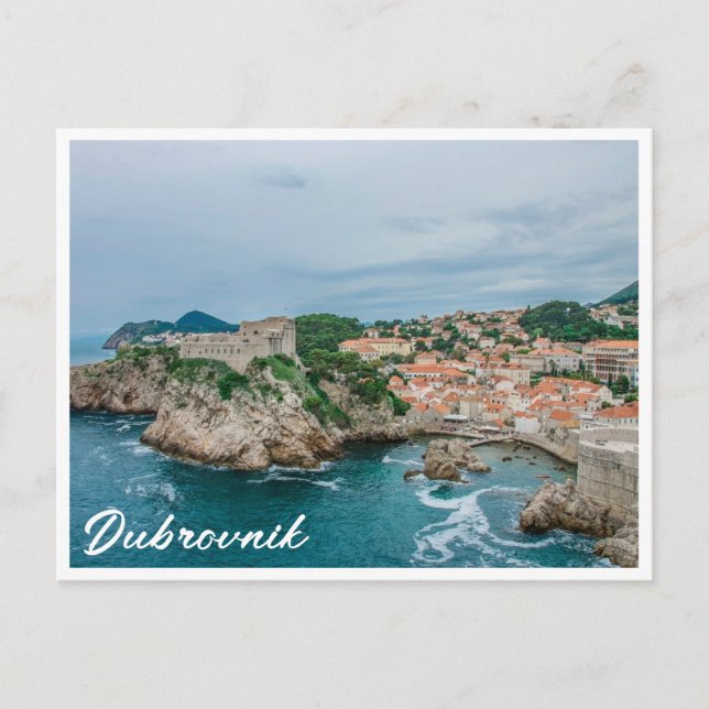 Dubrovnik harbour and city centre postcard (Front)